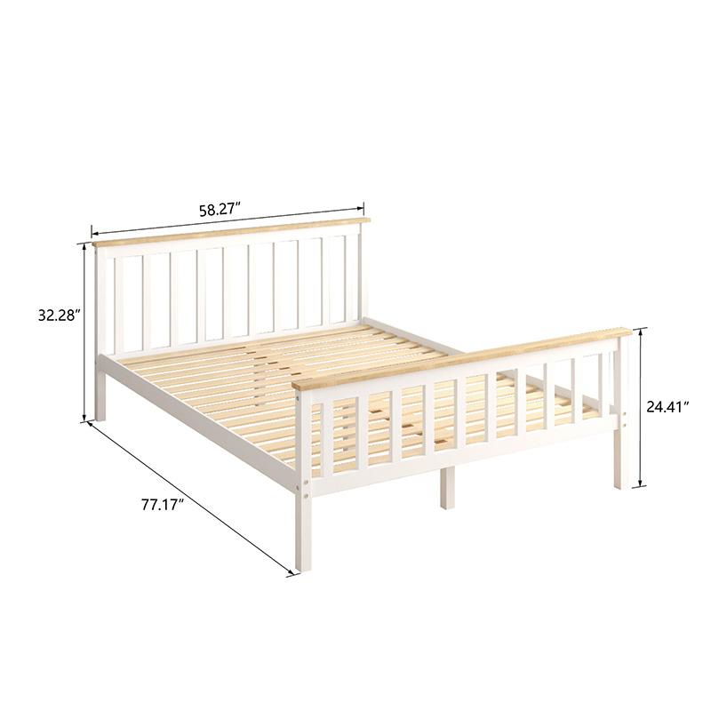 Custom Twin Size Kids Wood Platform Bed With Headboard